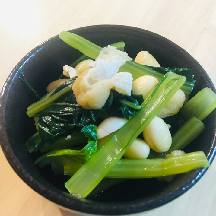 小松菜と大豆のお浸し